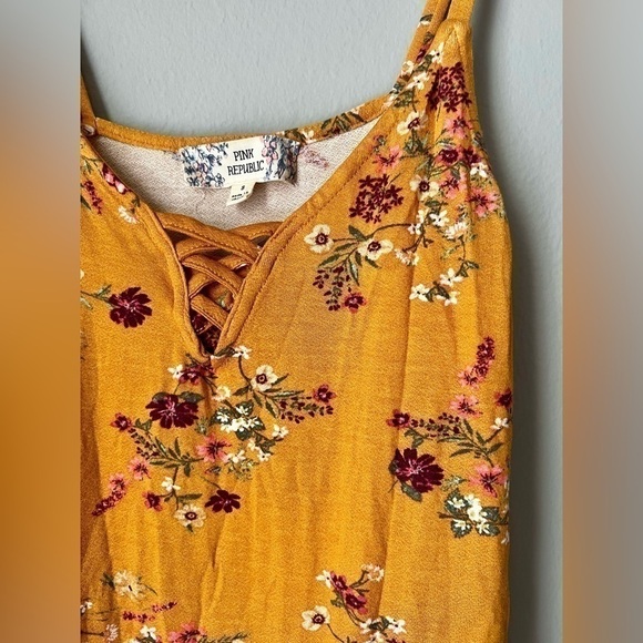 Pink Republic Yellow Floral Tank Top - Picture 3 of 9